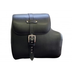 borsa california in pelle con incavo ammortizzatore e scanso freccia  per moto custom