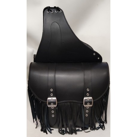 borsa a bisaccia grande mississippi con frange in pelle per custom o cavalli