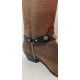 Cinturini per stivali western in pelle con borchie