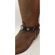 Cinturini per stivali western in pelle con borchie