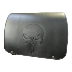 borsa yellowston in pelle con teschio per moto custom