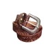 cintura in cuoio country flowers con fibbia western decorata