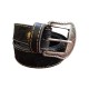 cintura in cuoio country flowers con fibbia western decorata