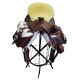 borsa doppia corta exclusive con tasca e porta borraccia in pelle per pomello sella western e sella wade
