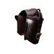 borsa doppia corta exclusive con tasca e porta borraccia in pelle per pomello sella western e sella wade