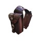 borsa doppia corta exclusive con tasca e porta borraccia in pelle per pomello sella western e sella wade