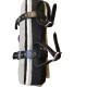 cinghie porta coperta in pelle con teschio centrale per moto custom
