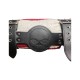 cinghie porta coperta in pelle con teschio centrale per moto custom