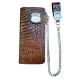 portafoglio grande exclusive in pelle con catena